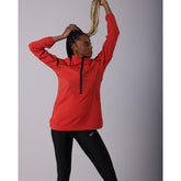 Red Half Zipper Wind Breaker - Sporty Pro